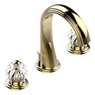 THG MANDARIN 3-DELIKLI LAVABO BATARYASI CRISTAL PVD ALTIN U1D.151.H49