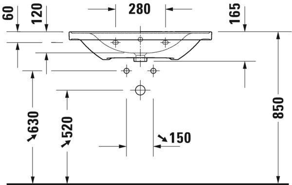 DURAVIT D-NEO ETAJERLI LAVABO 80 CM 2367800000