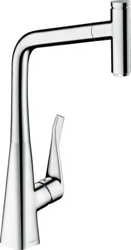 HANSGROHE METRIS SELECT M71 EVIYE BATARYASI TEK KOLLU CEKILEBILIR GAGA 1JET KROM 14884000