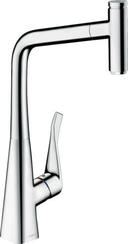 HANSGROHE METRIS SELECT M71 EVIYE BATARYASI TEK KOLLU CEKILEBILIR GAGA 1JET KROM 14884000