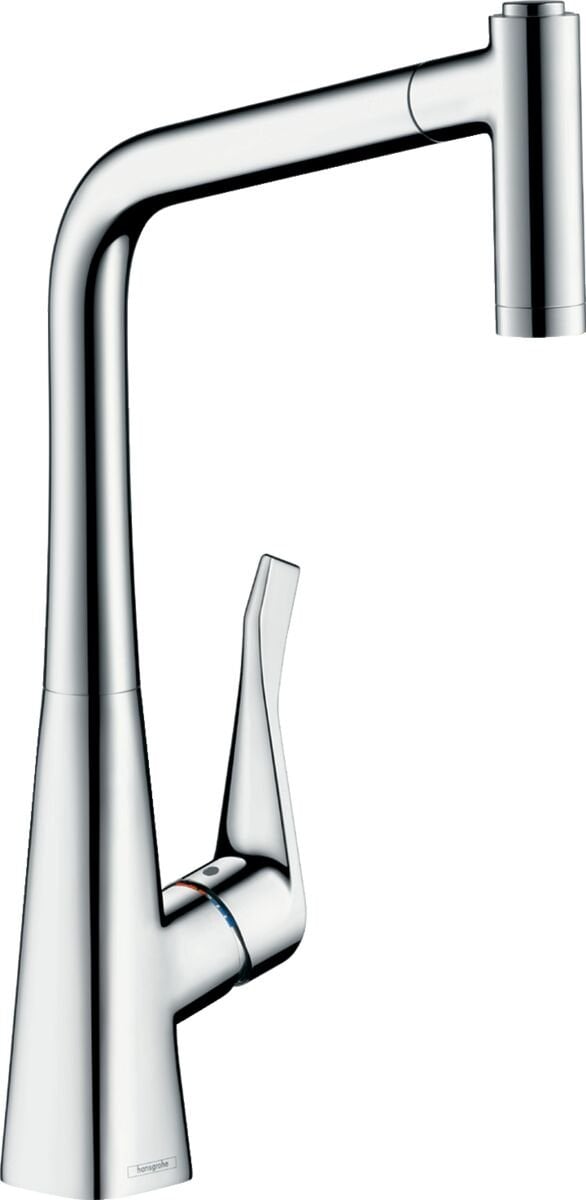 HANSGROHE METRIS M71 EVIYE BATARYASI TEK KOLLU CEKILEBILIR EL DUSU 2JET KROM 14820000