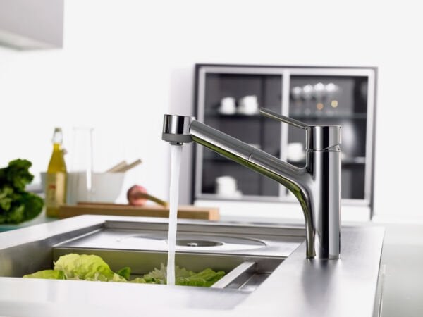HANSGROHE TALIS M52 EVIYE BATARYASI TEK KOLLU CEKILEBILIR EL DUSU 2JET KROM 32841000