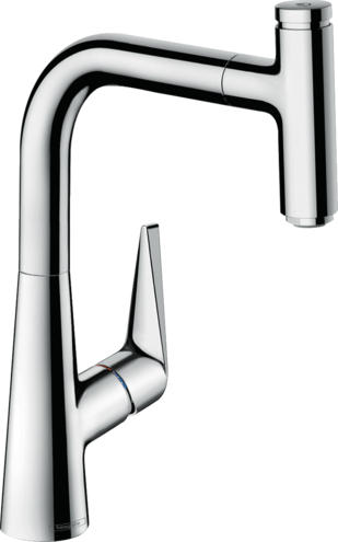HANSGROHE TALIS SELECT M51 EVIYE BATARYASI TEK KOLLU CEKILEBILIR GAGA 1JET KROM 72822000