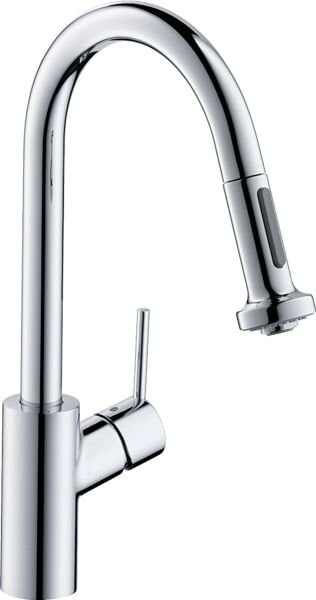 HANSGROHE TALIS M52 EVIYE BATARYASI TEK KOLLU CEKILEBILIR EL DUSU 2JET KROM 14877000