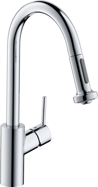 HANSGROHE TALIS M52 EVIYE BATARYASI TEK KOLLU CEKILEBILIR EL DUSU 2JET KROM 14877000