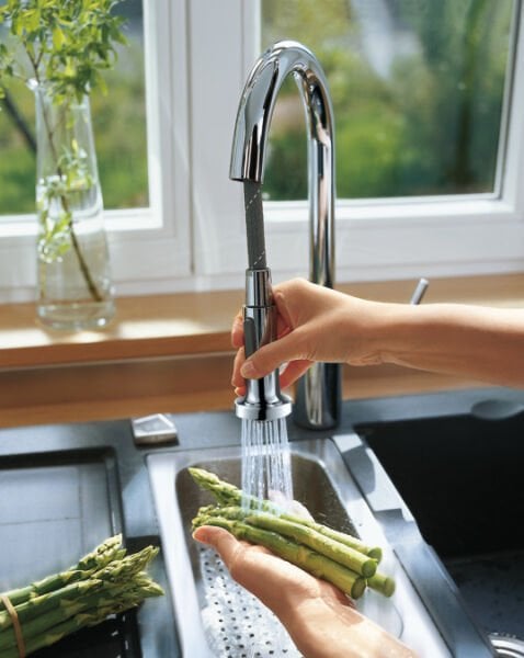 HANSGROHE TALIS M52 EVIYE BATARYASI TEK KOLLU CEKILEBILIR EL DUSU 2JET KROM 14877000