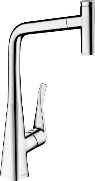 HANSGROHE METRIS SELECT M71 EVIYE BATARYASI TEK KOLLU CEKILEBILIR GAGA SBOX KROM 73803000
