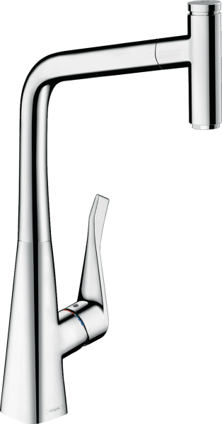 HANSGROHE METRIS SELECT M71 EVIYE BATARYASI TEK KOLLU CEKILEBILIR GAGA SBOX KROM 73803000