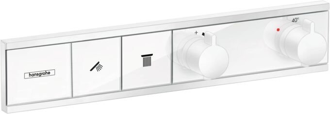 HANSGROHE RAINSELECT BANYO BATARYASI TERMOSTATIK 2 CIKIS SATIN BEYAZ 15380700