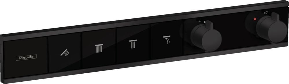 HANSGROHE RAINSELECT BANYO BATARYASI TERMOSTAT 4 CIKIS SATIN SIYAH 15382670