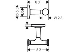 AXOR UNIVERSAL IKILI ASKILIK SATIN SIYAH 42812670