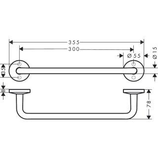 AXOR UNIVERSAL TUTUNMA BARI 35,5 CM MAT BRONZ 42813140