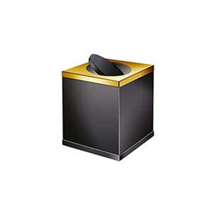 WINDISCH BLACK COP KOVASI KARE SALLANIR KAPAK 18*21.5H*18CM SIYAH ALTIN 89712N/O