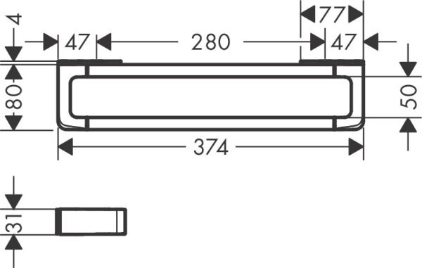 AXOR UNIVERSAL TUTAMAK RAY 300MM KIRMIZI ALTIN 42830300