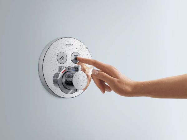 HANSGROHE SHOWERSELECT S BANYO BATARYASI TERMOSTAT 2 CIKIS SATIN SIYAH 15743670