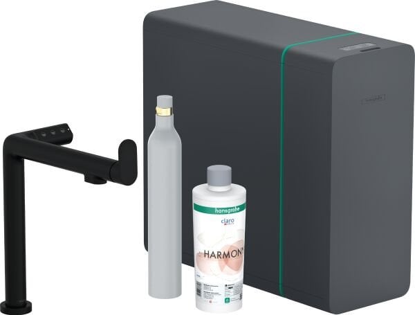 HANSGROHE AQITTURA M91 EVYE BATARYASI M91 SODASYSTEM 240 1JET STARTER SET SATIN SIYAH 76810670