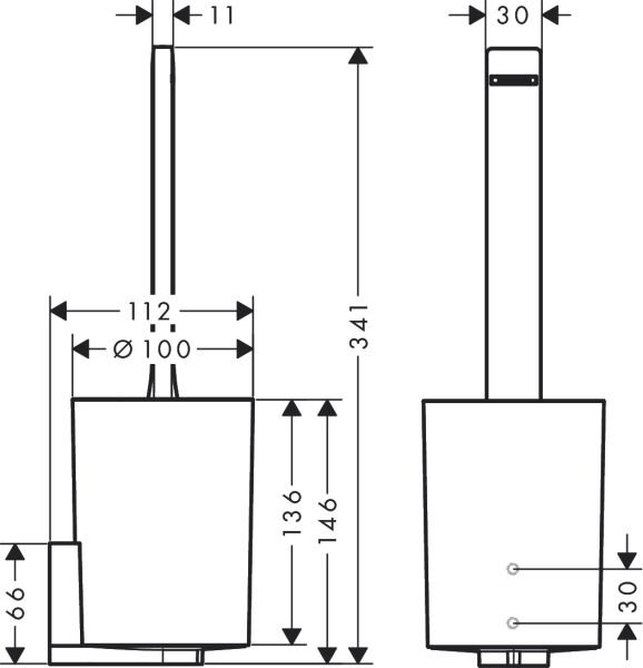 HANSGROHE WALLSTOIS TUVALET FIRCALIK TUTACAK SATIN BEYAZ 27927700