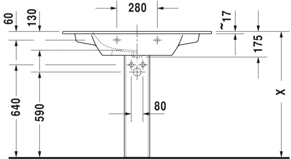 DURAVIT ME BY STARCK ETAJERLI LAVABO 1030*490 MM DELIKSIZ 2336100060