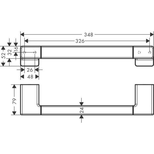 HANSGROHE ADDSTORIS TUTAMAK 34.8 CM SATIN SIYAH 41744670