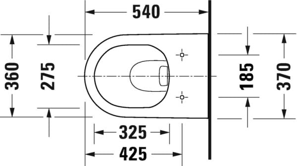 DURAVIT D-NEO ASMA KLOZET YIKAMA KANALSIZ 54*37 CM RIMLESS BEYAZ 2577390075