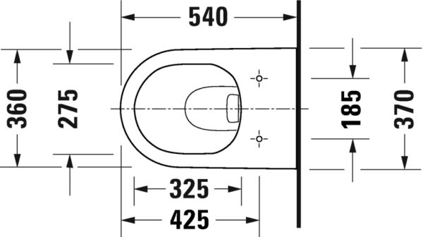 DURAVIT D-NEO ASMA KLOZET YIKAMA KANALSIZ 54*37 CM RIMLESS BEYAZ 2577390075