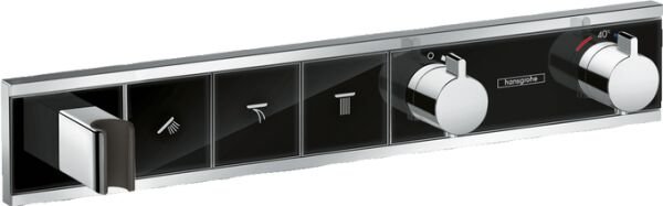 HANSGROHE TERMOSTATIK BANYO BATARYASI TERMOSTATIK 3 CIKIS SIYAH KROM 15356600