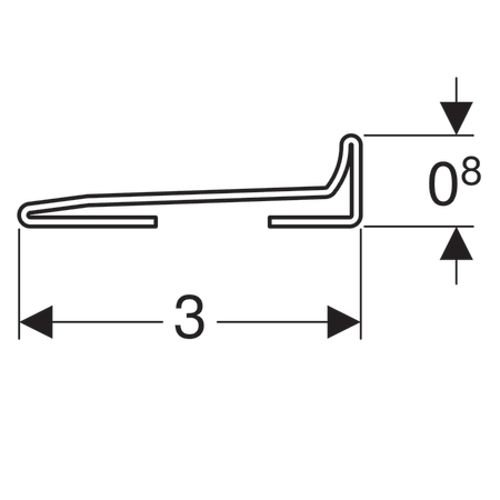 GEBERIT UNIVERSAL DUVAR SUZGECI ICIN TOPLAYICI PROFIL 154.340.FW.1