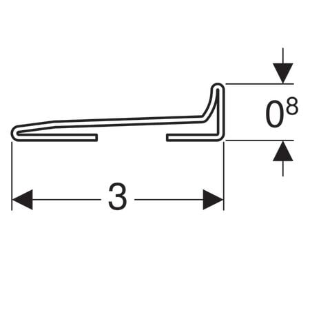 GEBERIT UNIVERSAL DUVAR SUZGECI ICIN TOPLAYICI PROFIL 154.340.FW.1