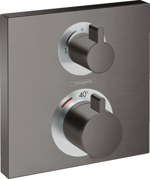 HANSGROHE ECOSTAT BANYO BATARYASI TERMOSTAT 2 CIKIS MAT SIYAH KROM 15714340