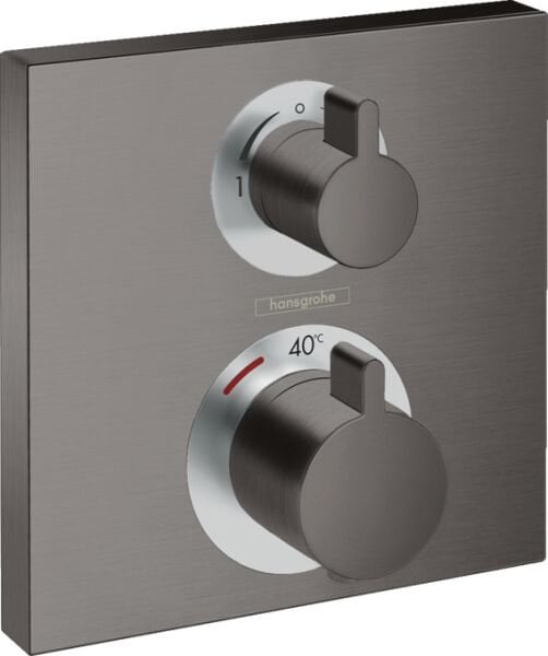 HANSGROHE ECOSTAT BANYO BATARYASI TERMOSTAT 2 CIKIS MAT SIYAH KROM 15714340