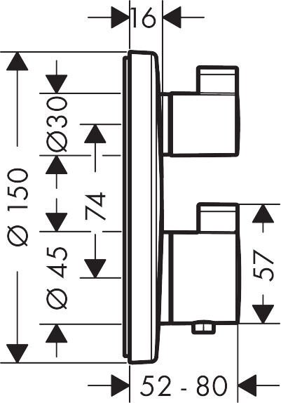 HANSGROHE ECOSTAT BANYO BATARYASI TERMOSTATIK 2 CIKIS PARLAK ALTIN 15758990
