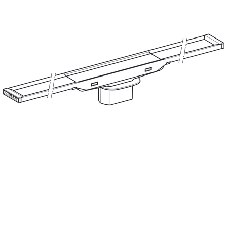 GEBERIT CLEANLINE20 DUS KANALI KAPAGI 30-90 CM SIYAH KENAR P.CELIK 154.450.00.1