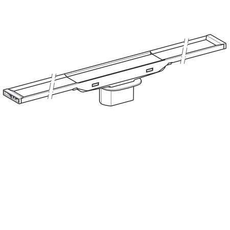 GEBERIT CLEANLINE20 DUS KANALI KAPAGI 30-90 CM SIYAH KENAR P.CELIK 154.450.00.1