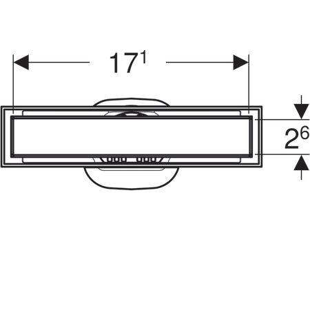 GEBERIT CLEANLINE20 DUS KANALI KAPAGI OZEL KAPLAMA 154.455.00.1