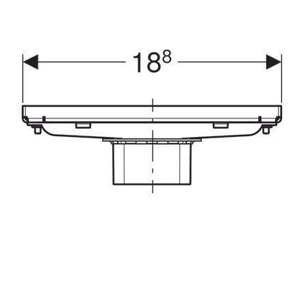 GEBERIT CLEANLINE20 DUS KANALI KAPAGI OZEL KAPLAMA 154.455.00.1