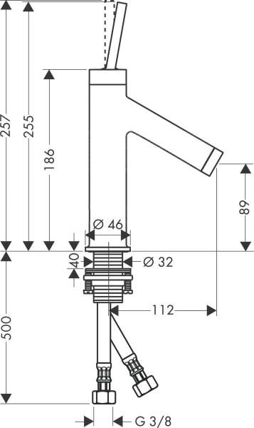 AXOR STARCK TEK KOLLU LAVABO BATARYASI 90 KROM 10117000