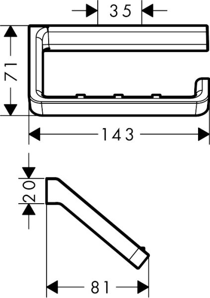 AXOR UNIVERSAL TUVALET KAGITLIGI KROM 42846000