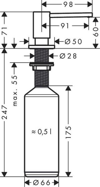 HANSGROHE A41 SIVI SABUNLUK KROM 40438000