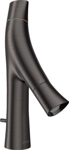 AXOR STARCK ORGANIC IKI KOLLU LAVABO BATARYASI 80 MM 2 VOLANLI POP-UP MAT SIYAH 12010340