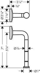 AXOR UNIVERSAL TUVALET KAGITLIGI MAT SIYAH 42856670