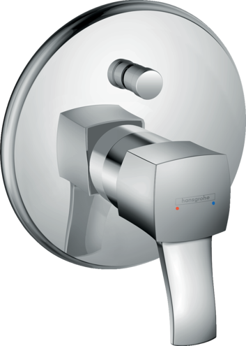 HANSGROHE METROPOL CLASSIC TEK KOLLU BANYO BATARYASI CUBUK VOLAN ILE KROM 31345000