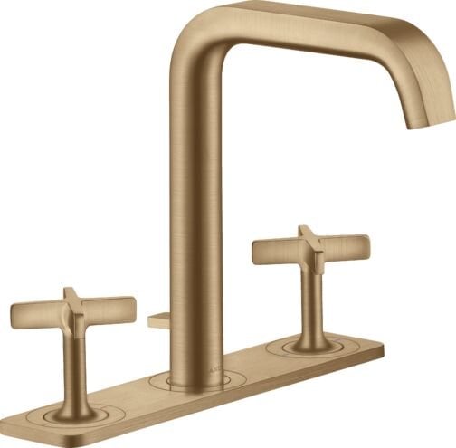 AXOR CITTERIO 3-DELIKLI LAVABO BATARYASI 170 POP-UP PARLAK MAT BRONZ 36116140