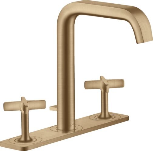 AXOR CITTERIO 3-DELIKLI LAVABO BATARYASI 170 POP-UP PARLAK MAT BRONZ 36116140