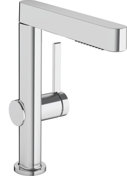 HANSGROHE FINORIS TEK KOLLU LAVABO BATARYASI  CEKILEBILIR BASLIK 2JET VE BAS-AC GIDER SETI ILE KROM 76063000