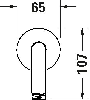 DURAVIT UNIVERSAL TEPE DUS DIRSEGI 210 MM KROM UV0670027010