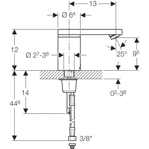 GEBERIT TYPE 186 FOTOSELLI LAVABO BATARYASI ELEKTRIKLI 116.146.21.1