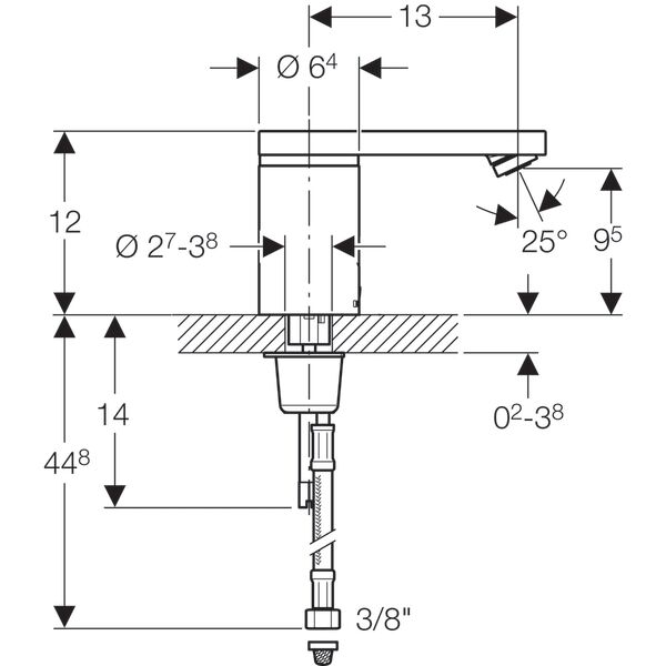 GEBERIT TYPE 186 FOTOSELLI LAVABO BATARYASI ELEKTRIKLI 116.146.21.1