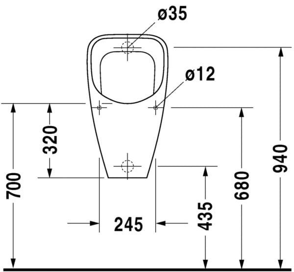 DURAVIT DURAPLUS PISUVAR BEYAZ PARLAK 0830360000
