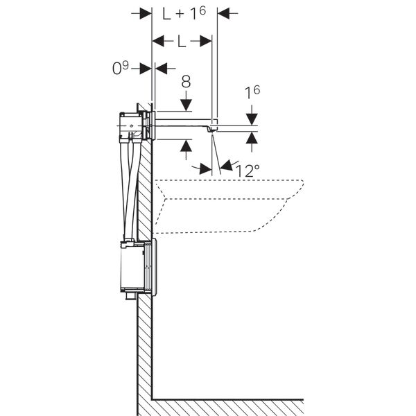 GEBERIT BRENTA FOTOSELLI LAVABO BATARYASI ANKASTRE 116.292.21.1