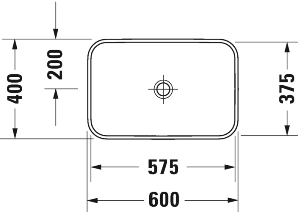 DURAVIT HAPPY D.2 CANAK LAVABO TASLANMIS 600x400 MM MAT ANTRASIT 2359601300